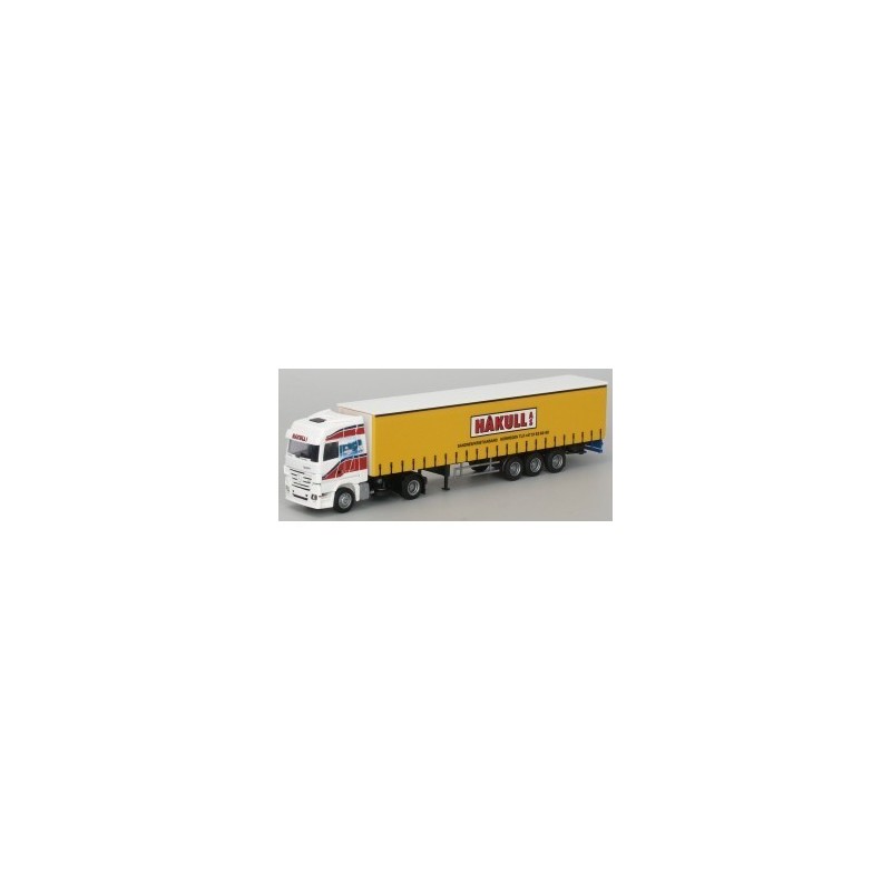 Model redukcyjny MB Actros MP2, skala 1:87, AWM. Kolor Erdbeer, detale.