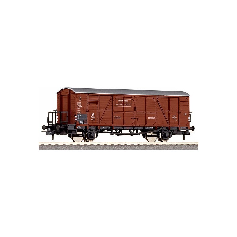 Wagon towarowy ROCO 66251, skala 1:87, epoka IV, czerwono-szary, detale białe.