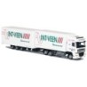Model DAF XF SSC Tridem-H, skala 1:87, AWM. Biały z naczepą, logo Vint Veen.