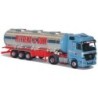 Model redukcyjny MB Actros, skala 1:87, AWM. Niebieska kabina, srebrny zbiornik z napisem "Pittgens & Sohn".