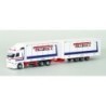 Model Volvo FH Glob. - Tridem-HZ, skala 1:87, AWM, biały z czerwono-niebieskimi pasami.