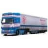 Model Scania R, skala 1:87, AWM. Błękitno-biały, z naczepą, logo "ST".