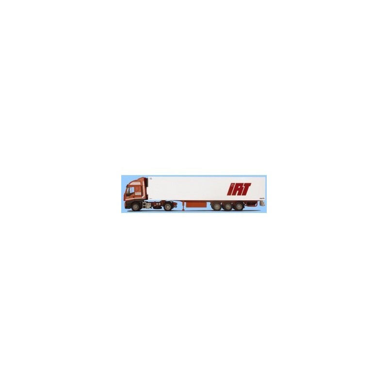 Model Iveco Stralis/Aerop. - Kühl-KSZ, skala 1:87, AWM. Czerwono-biały, z naczepą chłodnią.