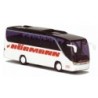 Model redukcyjny autobusu SETRA S 411 HD, skala 1:87, AWM. Biały z czerwonym napisem Hürmann.