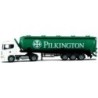 Model Scania "4" R - Kippsilo-SZ, skala 1:87, AWM. Zielona cysterna z logotypem Pilkington.