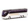 Model redukcyjny autobusu SETRA S 416 HDH, skala 1:87, AWM. Biały korpus, ciemne szyby, logo "ZWEIDINGER".
