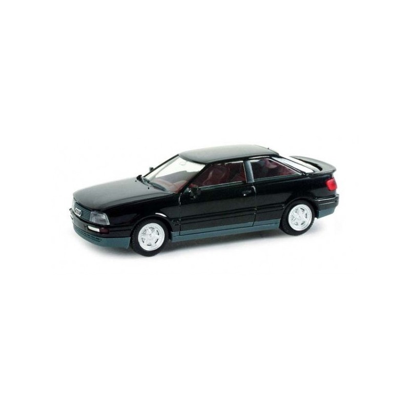 Model redukcyjny Audi coupé, skala 1:87, Herpa. Czarny lakier, czerwone wnętrze.