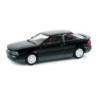Model redukcyjny Audi coupé, skala 1:87, Herpa. Czarny lakier, czerwone wnętrze.