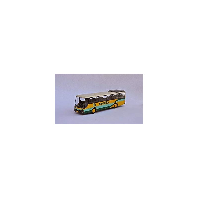 Model redukcyjny autobusu SETRA S 315 GT w skali 1:87, żółto-zielony, z napisem "amarillos".