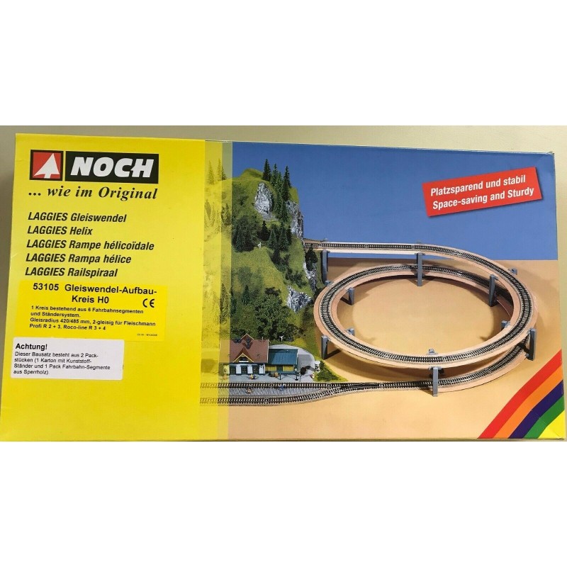 Model kolejowy GLEISWENDEL 53105, skala H0, producent NOCH, tory spiralne.