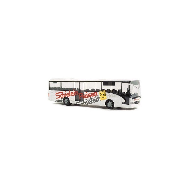 Model redukcyjny autobusu MERCEDES Integro, Schielein Reisen, skala 1:87, biały z czerwonym napisem.