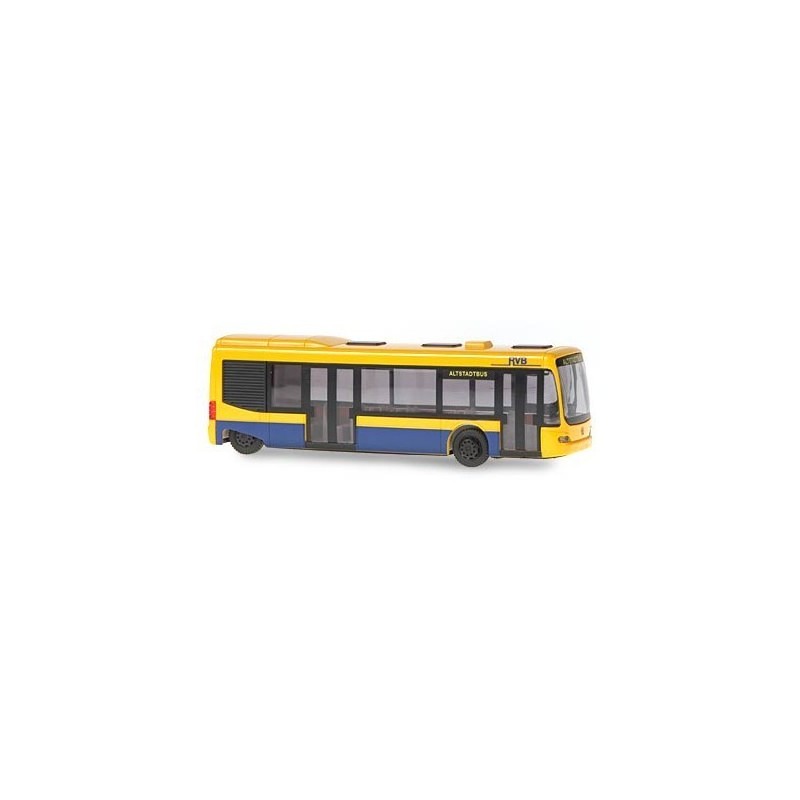 Mercedes Cito RVB, Regensburg, skala 1:87, żółto-niebieski, wysokie detale.
