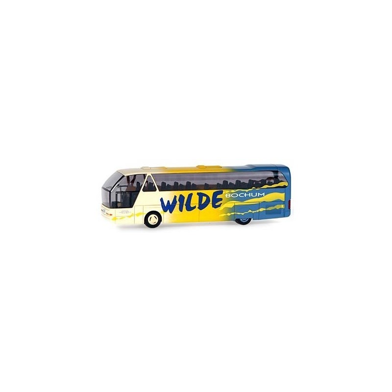 Model NEOPLAN Starliner, skala 1:87, Wilde Bochum, żółto-niebieski.