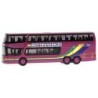 Model SETRA S 328 DT Osterrieder, skala 1:87, Wemding. Czerwono-fioletowy autobus dwupiętrowy z malowaniem Osterrieder.
