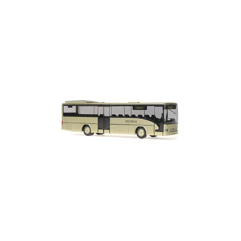 Mercedes-Benz Integro Postbus, skala 1:87, beżowy z czarnymi detalami.
