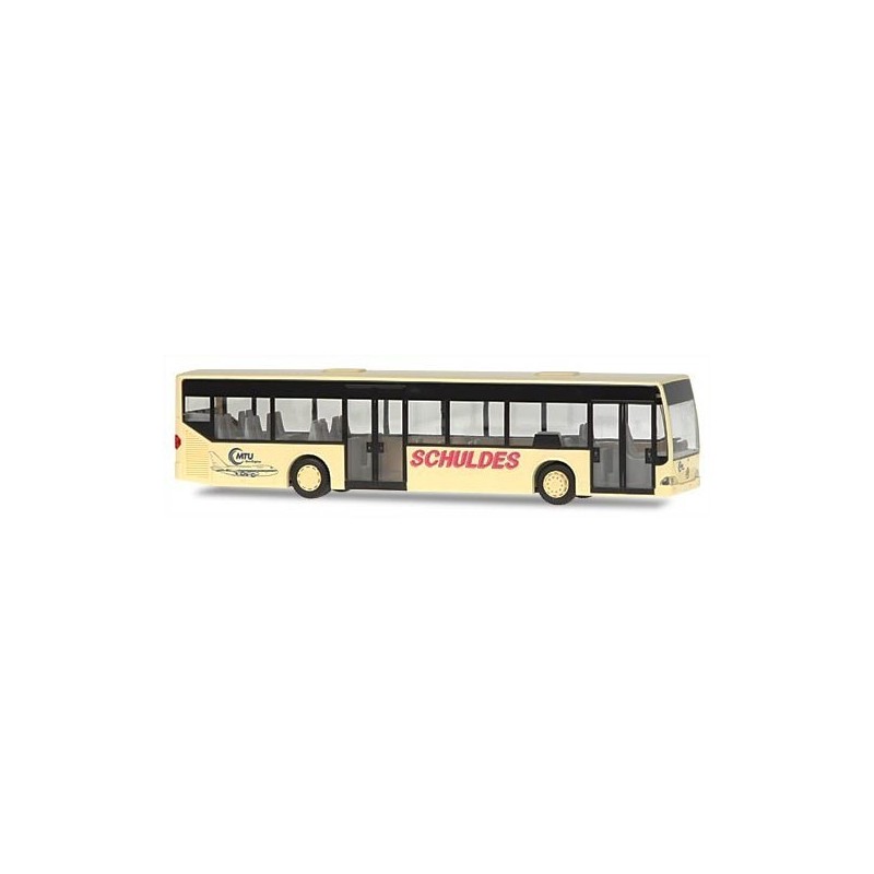 Model redukcyjny MERCEDES-BENZ Citaro, skala 1:87, Schuldes Dachau, kremowy z czerwonym napisem.