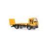 Model redukcyjny IVECO Eurocargo, skala 1:87, ACI. Żółty samochód ciężarowy z logo ACI i napisem "SOCCORSO STRADALE".