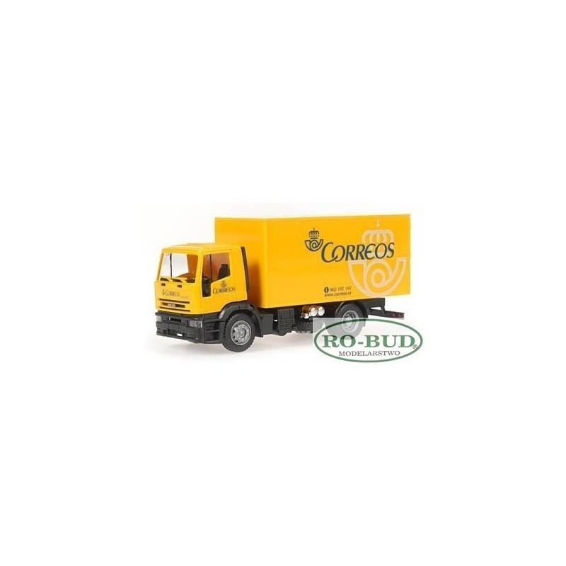 Model redukcyjny VECO EuroTech Koffer Correos, skala 1:87. Żółty samochód dostawczy z logo Correos.