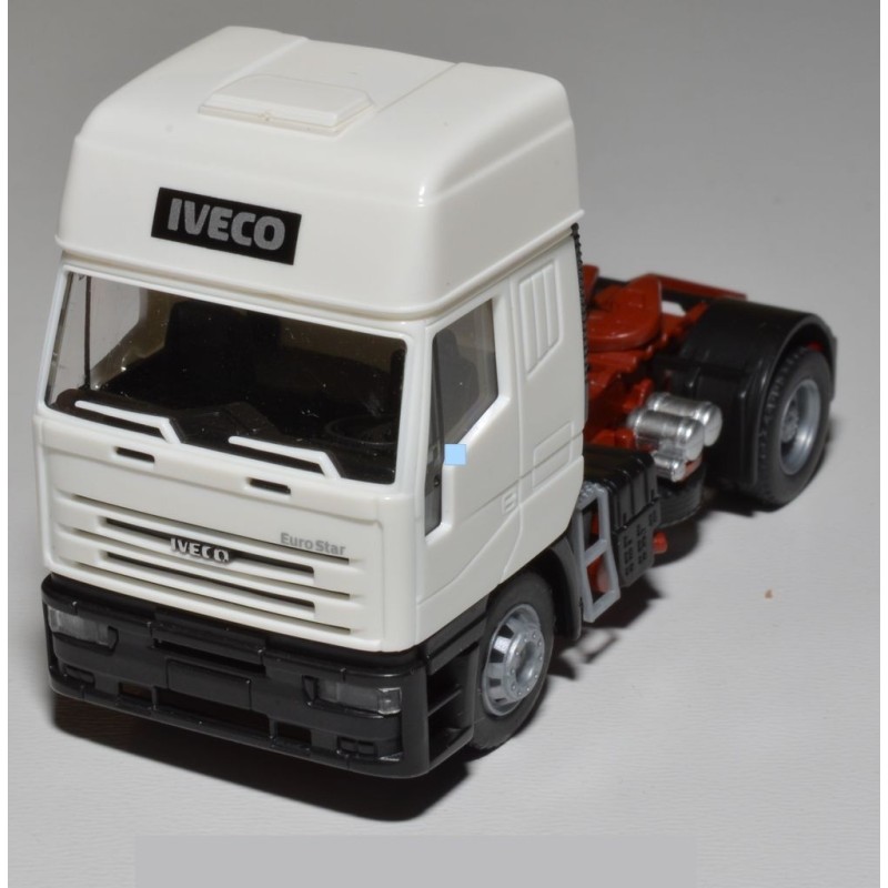 Model redukcyjny Iveco Euro Star, skala 1:87, Rietze. Biały, gotowy model ciężarówki.