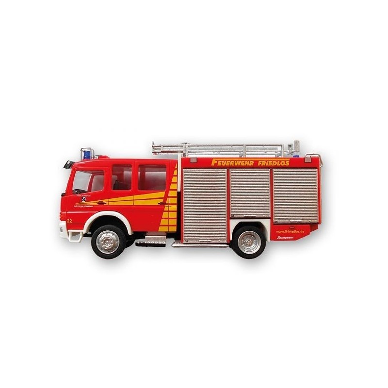Model Schlingmann TLF 16/25 Feuerwehr Friedlos, 1:87, czerwony z żółtymi detalami.