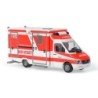 Mercedes Benz Sprinter RTW Baby Notarzt, skala 1:87, Rietze. Czerwono-biały, szczegółowy model karetki.
