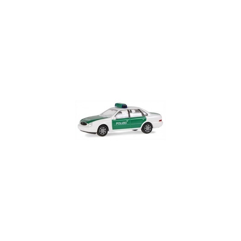 Model redukcyjny FORD Scorpio Bundespolizei, skala 1:87. Zielone malowanie policyjne.