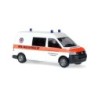 Model redukcyjny VW T5 Transporter Halbbus BRK Wasserwacht, Kempten, skala 1:87. Biały z pomarańczowym paskiem, logo Wasserwacht