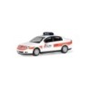 Model redukcyjny Opel Vectra Polizei Basel, skala 1:87, biały z pomarańczowymi pasami.