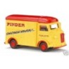 Model redukcyjny Citroen H Circus Pinder, 1/87, żółty z czerwonymi akcentami i napisem "PINDER".