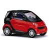 Model redukcyjny Smart City Coupé, skala 1:87, czerwony z czarnym dachem.