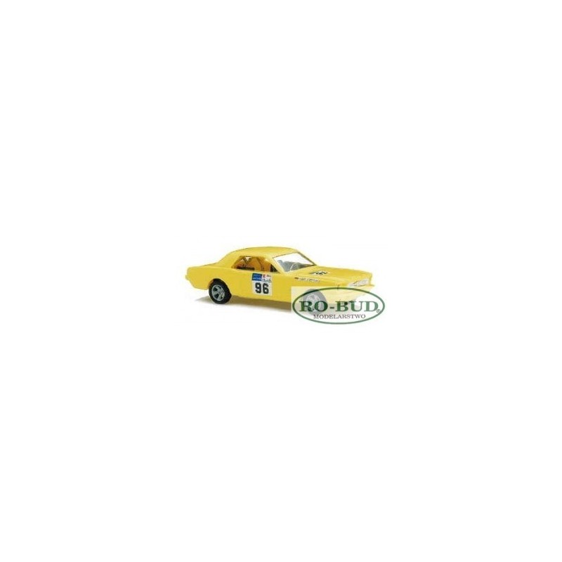 Model redukcyjny Ford Mustang Coupé, skala 1:87, żółty, numer 96.