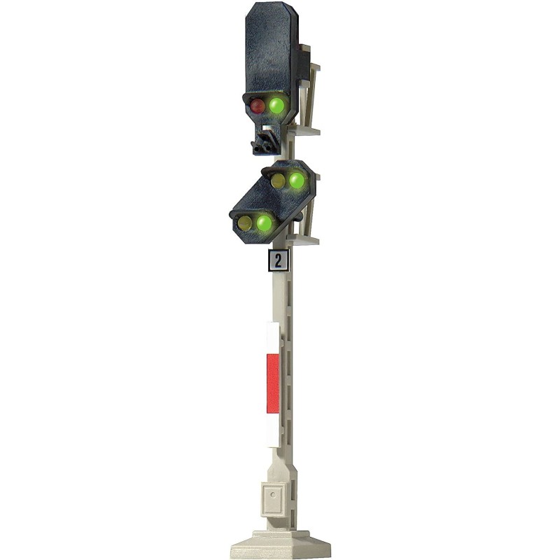 Model sygnału blokowego Busch 5831, skala H0, z 6 diodami LED, detalowany, plastik.