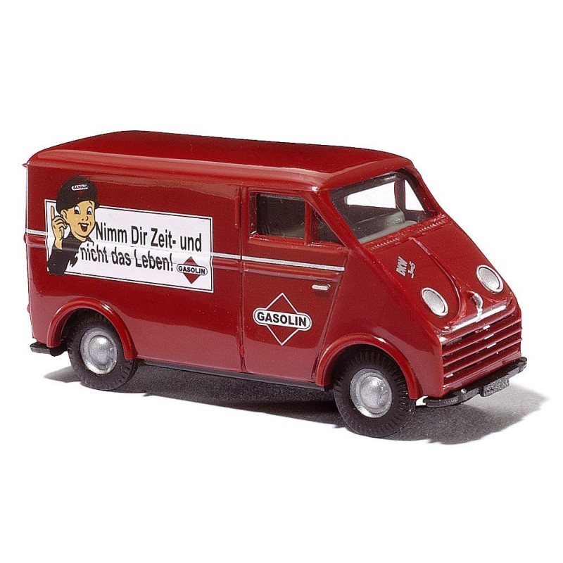 Model DKW 3-6 Gasoline, skala 1:87, czerwony, reklama Gasolin.