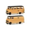 Model redukcyjny Mercedes-Benz O 319, skala 1:160N, Österreichische Post, złoty z czarnym dachem.