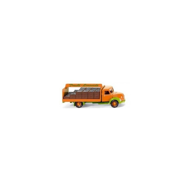 Model Magirus Mercur, 1:87, pomarańczowy z zielonymi akcentami.