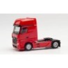 Model redukcyjny Mercedes-Benz Actros, skala 1:87, Herpa, czerwony ciągnik siodłowy.