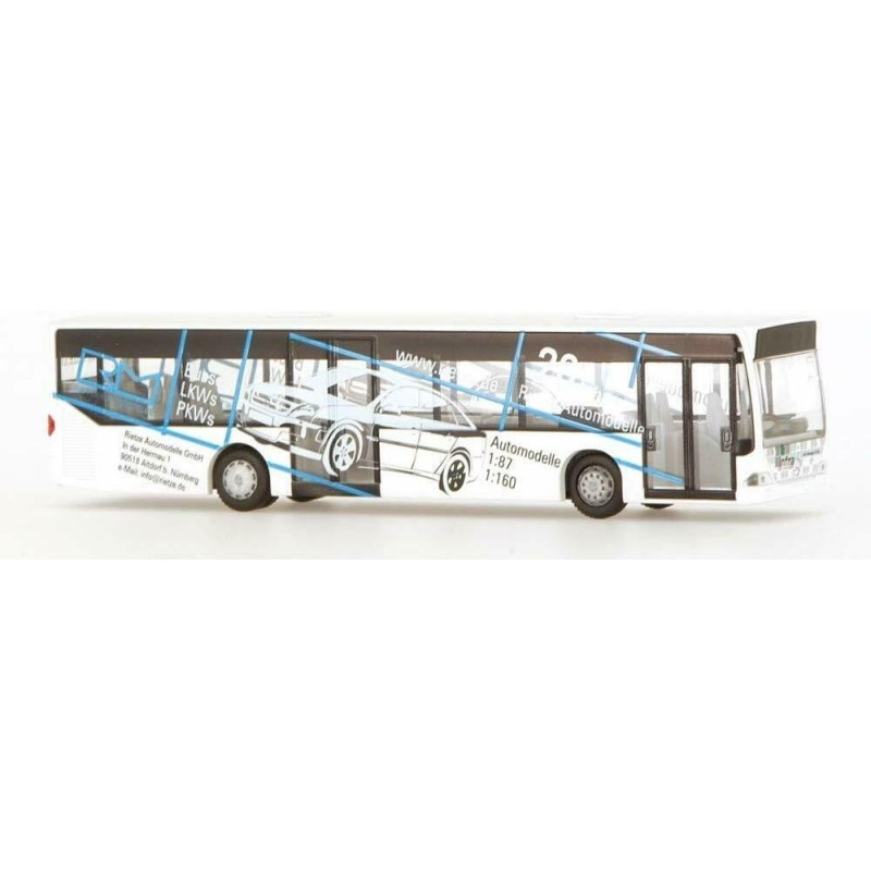 Mercedes-Benz Citaro Shuttlebus, skala 1:87, nietuz. Rzetza, biały z czarno-szarymi detalami i grafiką.