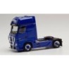 Model redukcyjny ciągnika Mercedes-Benz Actros, skala 1:87, Herpa. Niebieski ultramarynowy z osłoną na zderzak.