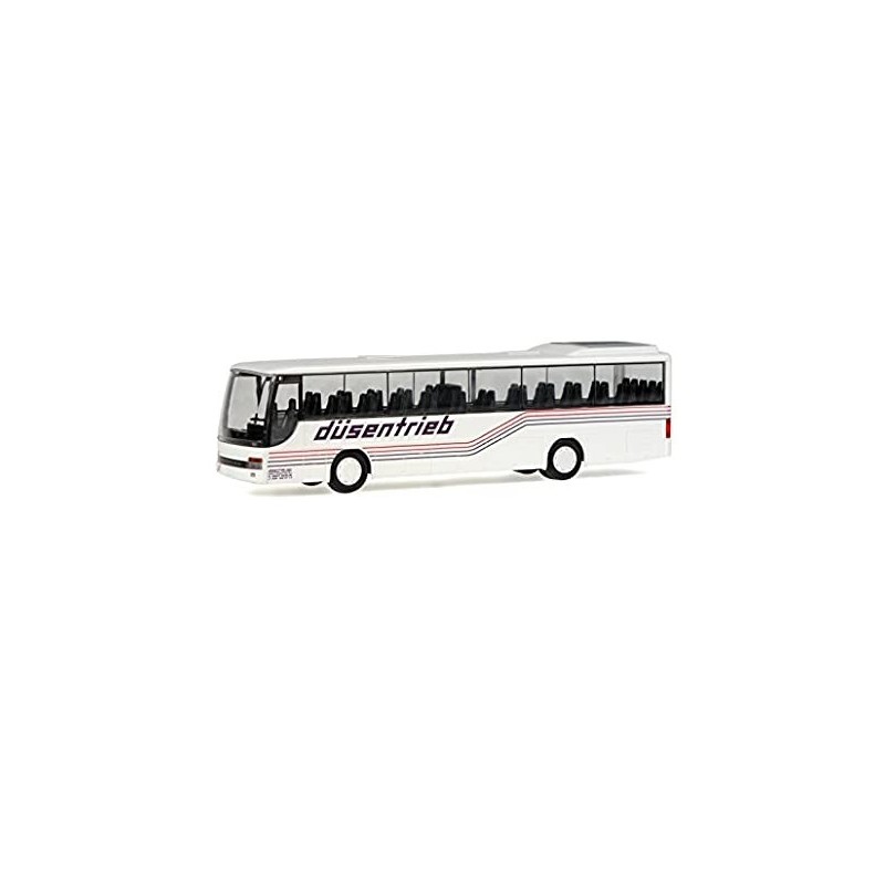 Model redukcyjny Setra S 315 GT Düsentrieb, skala 1:87, biały z czerwonymi liniami.