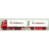 Model Volvo FH Glob, skala 1:87, AWM. Czerwono-biały chłodnia, logo M. T. Therkelsen.