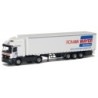Model redukcyjny MB Actros MP2 L / Aerop. - G-KSZ, skala 1:87, AWM. Biały kontener z napisem Roman Mayer.