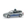 Model redukcyjny BMW 3 Touring, skala 1:87, Herpa. Srebrny z niebieskim paskiem, oznaczenia THW LV Berlin, Brandenburg, Saksonia