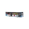 Mercedes-Benz Citaro Stadtbus Bramsche, skala 1:87. Biały i niebieski autobus z czerwonym logo.