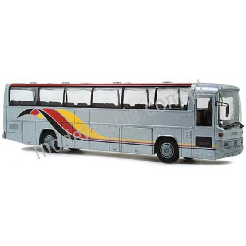 Mercedes O 303, skala 1:82, Polizeimusikkorps, szary z czerwono-żółto-czarnymi pasami.