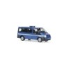 Model redukcyjny Ford Transit Bus, skala 1:87, Gendarmerie, niebieski z białymi pasami.