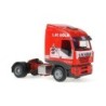IVECO Stralis, 1:87, czerwony z białymi akcentami, logo 1. FC Köln i SCC Bremen.