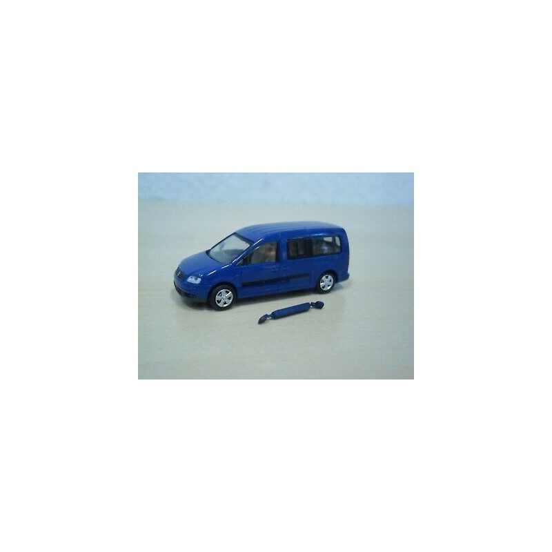 Model redukcyjny Volkswagen Caddy Maxi Bus, skala 1:87, Rietze, niebieski.