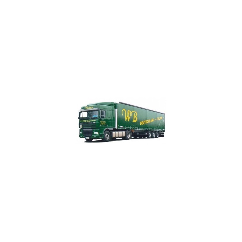 Model DAF XF 105 SC/Aerop. - G-KSZ, skala H0, AWM, zielony z żółtymi napisami.