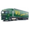 Model DAF XF 105 SC/Aerop. - G-KSZ, skala H0, AWM, zielony z żółtymi napisami.