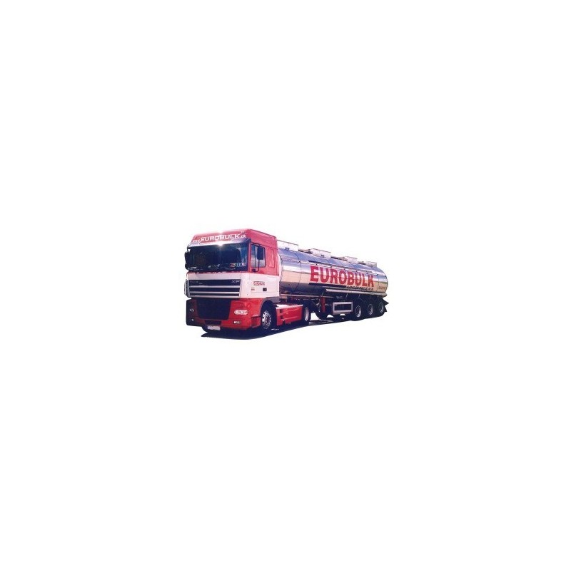 Model DAF XF 95, skala 1:87, AWM. Czerwony zbiornikowiec Eurobulk.